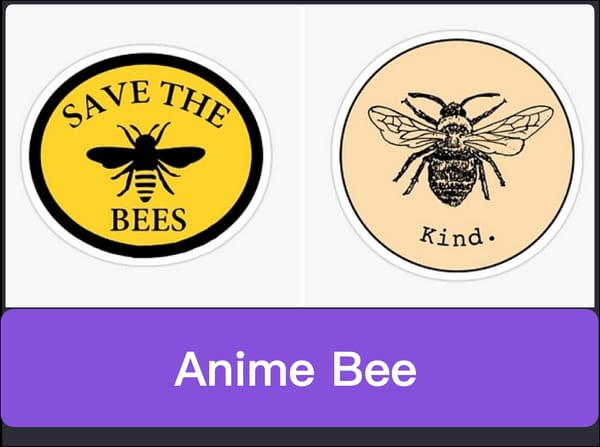 Cute Anime Bee Stickers for Your Laptop